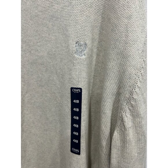 Chaps Mens 4XB NWT Crewneck Sweater Beige Pullover Casual Wear - Picture 4 of 8
